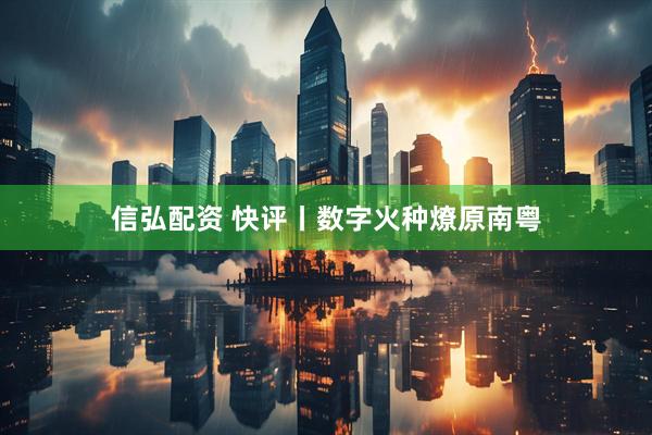 信弘配资 快评丨数字火种燎原南粤