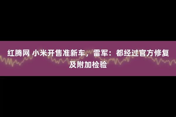 红腾网 小米开售准新车,雷军:都经过官方修复及附加检验